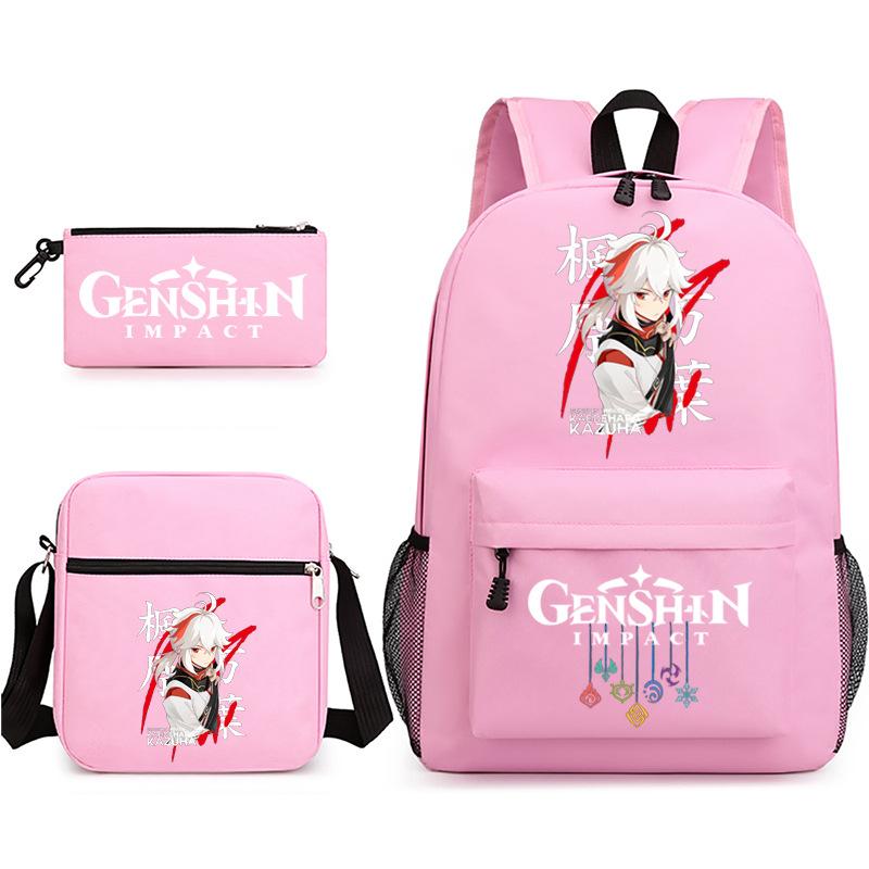 Yuanshen Backpack 3 Pieces/set Girls Boys Travel Shoulder Bag School Backpack
