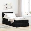 VidaXL Ottoman Bed Frame with Mattress Black 80x200 Cm Fabric 3311416