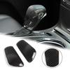 2x Auto-Schaltknauf-Dekorabdeckung für Jeep Grand Cherokee 17+ Kohlefaser