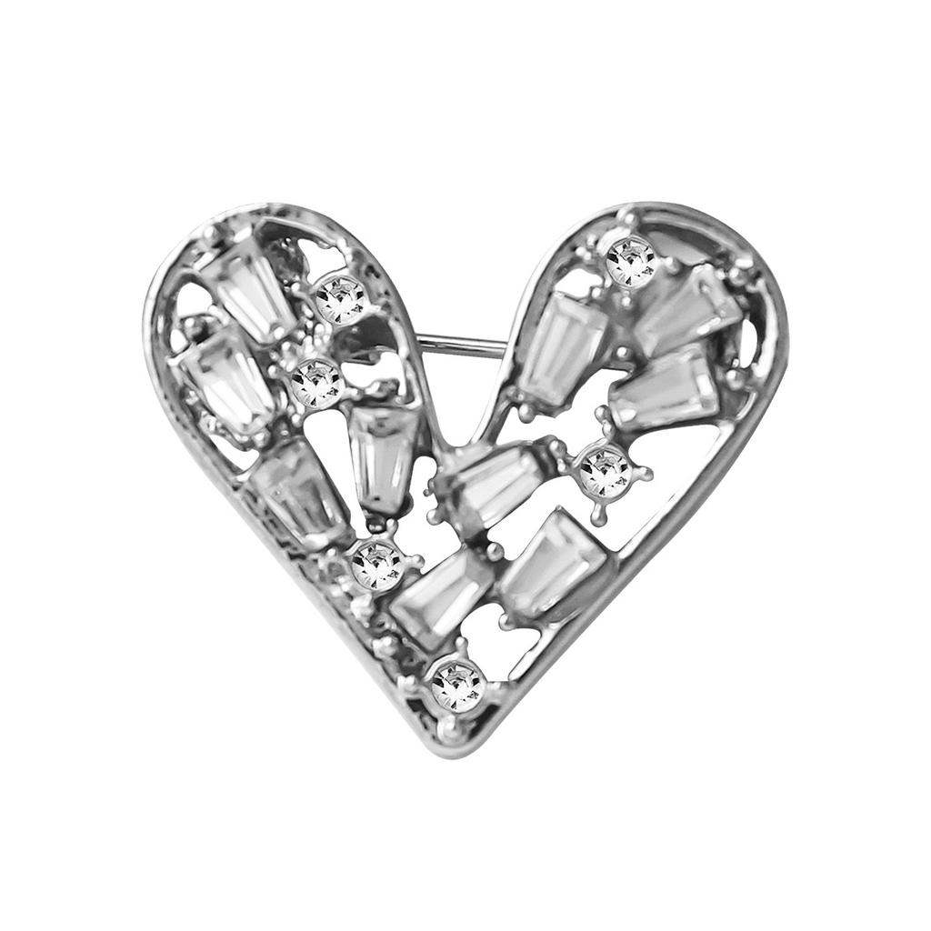 New Fashion Light Luxury High Sense of Love Simple and Versatile Mini Anti-light Small Brooch Clothing Accessories Wholesale