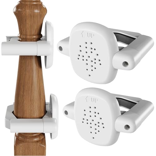 Kit de Montaje para Barrera de Escalera de 2 Piezas Sin Agujeros: Adaptador Universal para Barandilla Se Adapta a Postes de 1.5" a 3.5" de Ancho Kit de Barrera para Bebé Montado con Presión y Tornillería para Escaleras