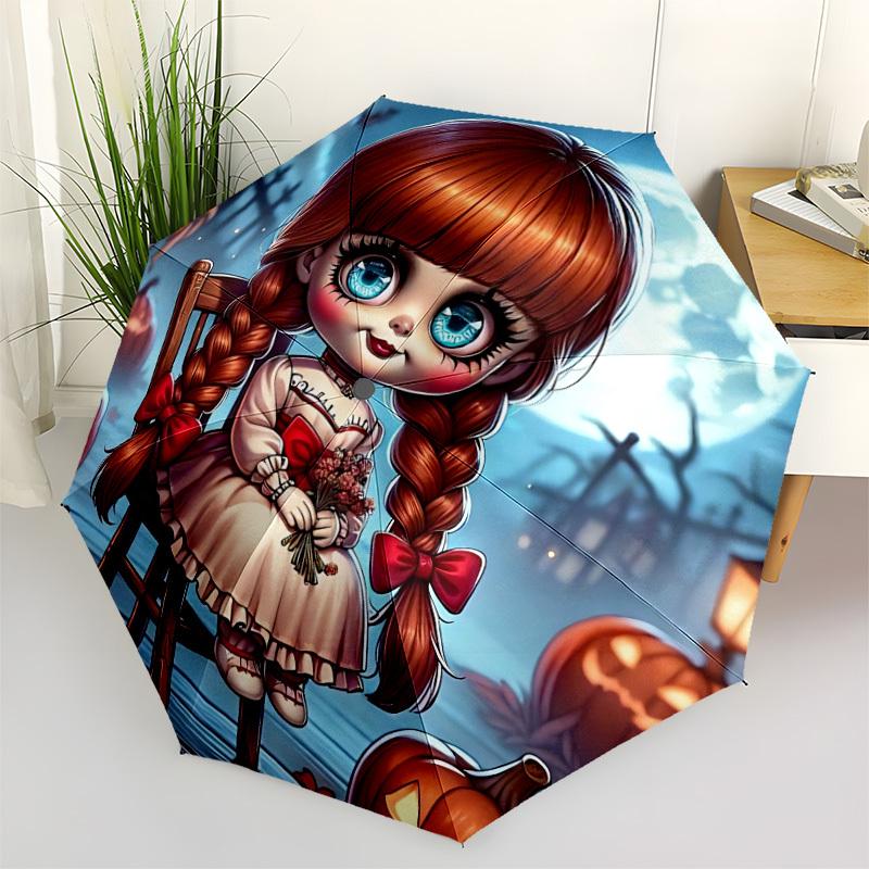 

1pc AnnaBelle Automatic Open/Close Umbrella - Compact Travel Umbrella with 8-Rib Durable Frame yy251023064