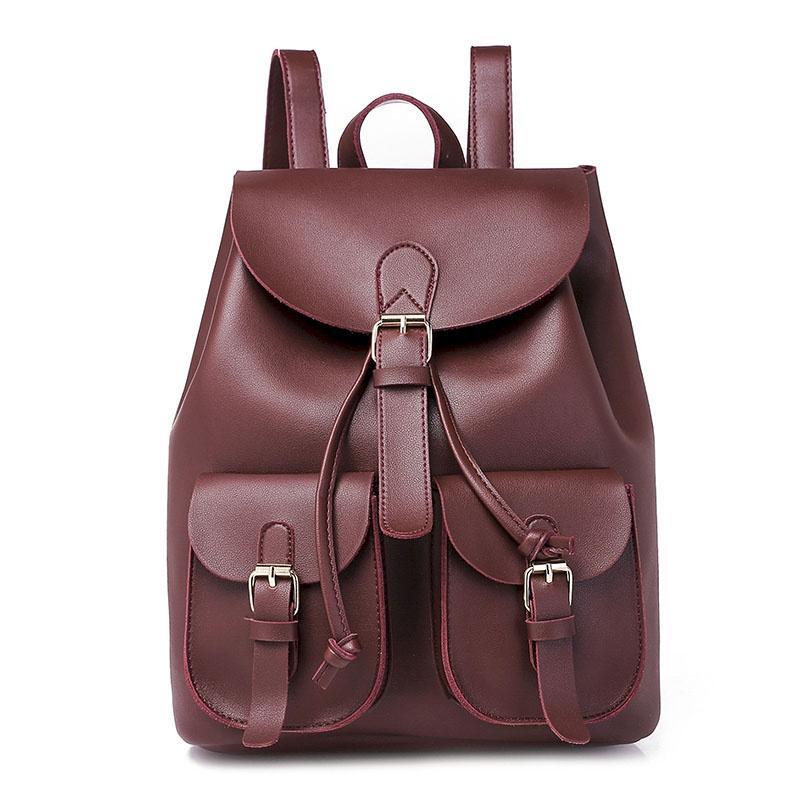 Chic Women's Pu Leather Backpack With Soft Material And Wear Resistant Design