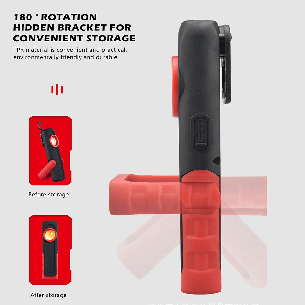 Autodetaillierungswerkzeuge Autolackierlampe 500LM 2400mAh Scan Swirl Magnetgriff Multifunktions-Autoreparatur-Arbeitsscheinwerfer im Auto