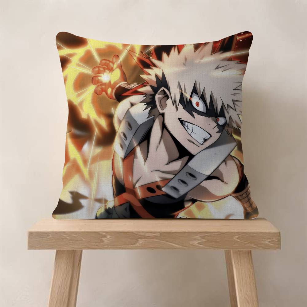My Hero Academia Bakugou Katsuki Cushion Cover Decorative Pillow Sofa Home Decor case pillow cases
