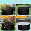 Round Outdoor Furniture Cover Waterproof Dustproof Garden Table Chair Protector Black 210d Oxford Fabric