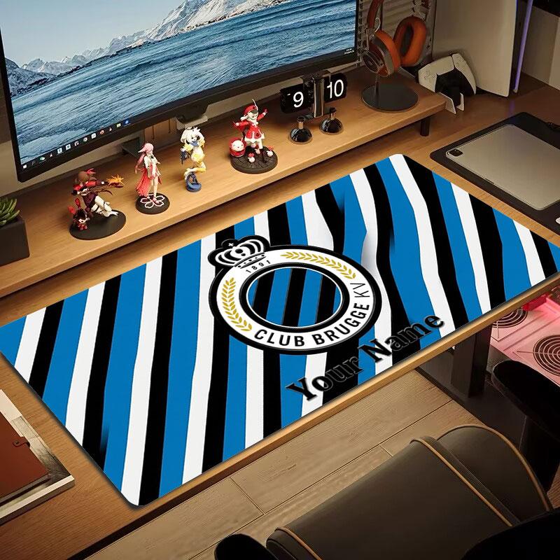 Club Brugge KV Custom Name Large Size Mouse Pad Large Gaming Table Cushion Non-slip Laptop Tablet Big Mousepad XXL Mat Mini PC Playmat With Lock Edge