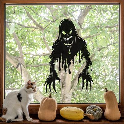 Halloween Horror Schwarzer Geist Schlafzimmer Wohnzimmer Hintergrund Dekorative Wandaufkleber Selbstklebend