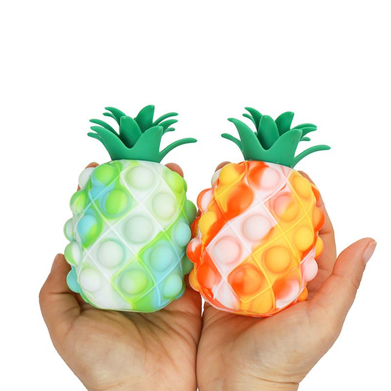 Pineapple Stress Ball Push Bubble Sensory Toys for Kids Adults Birthday Party Gifts Classroom Prizes Juguetes