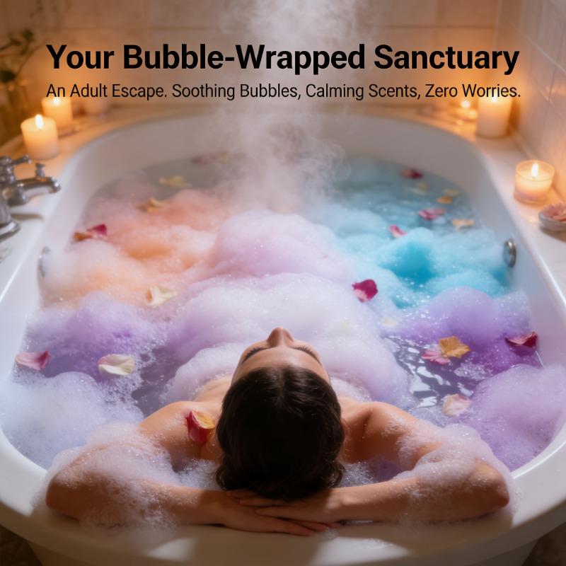 Rose Scent Bath Salts Natural Mineral Foaming Bath Powder for Skin Care Relaxation