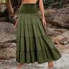 Tiered A Line Skirt Women Forest Fairy Pockets Patchwork Long Dress Elastic Waist Vintage Hippie Gypsy Maxi Skirt