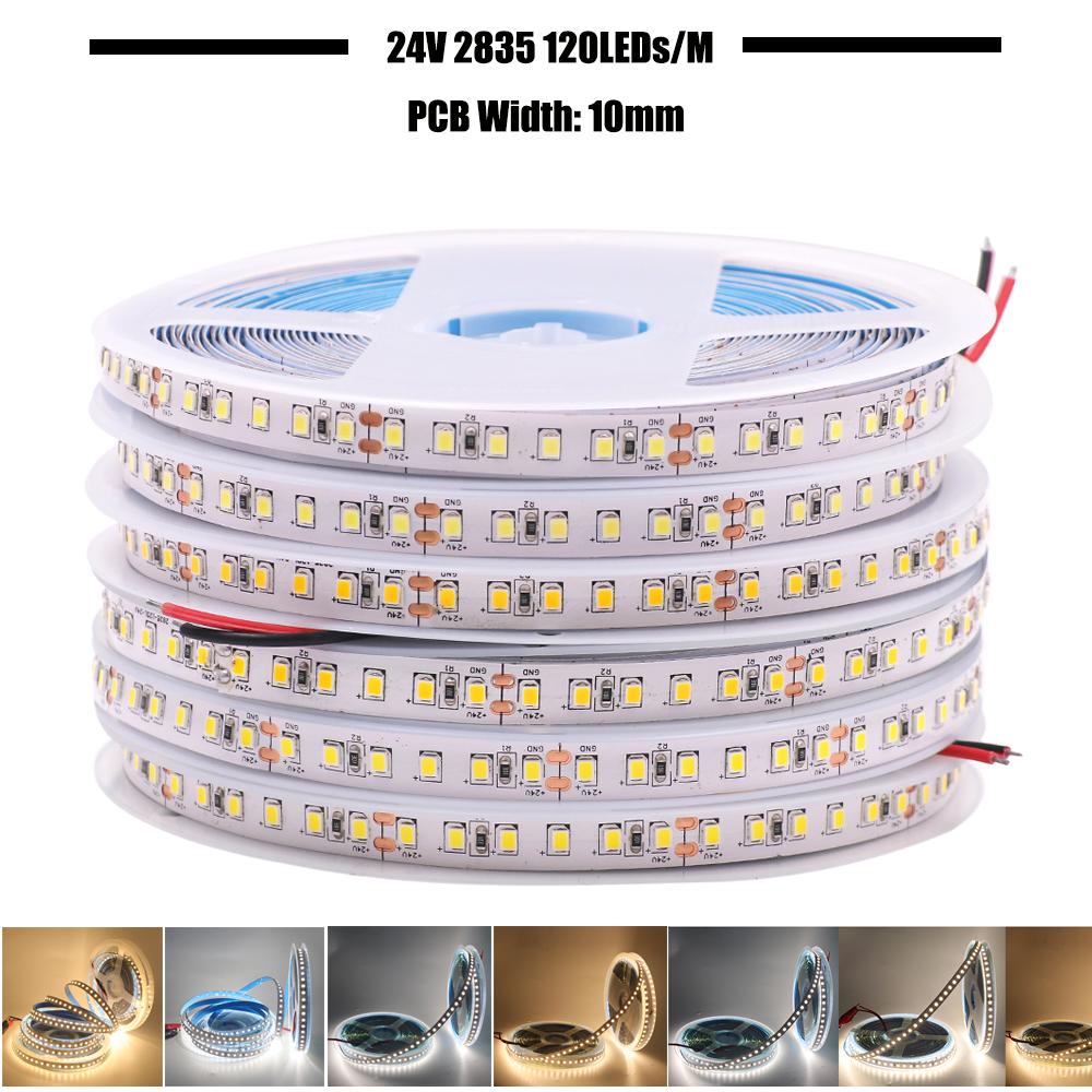2835 LED Strip DC 12V 24V Led Tape Light 5M 60/120/240/480 LEDs/M Flexible Led Stripe Waterproof Led Ribbon Outdoor Rope lights