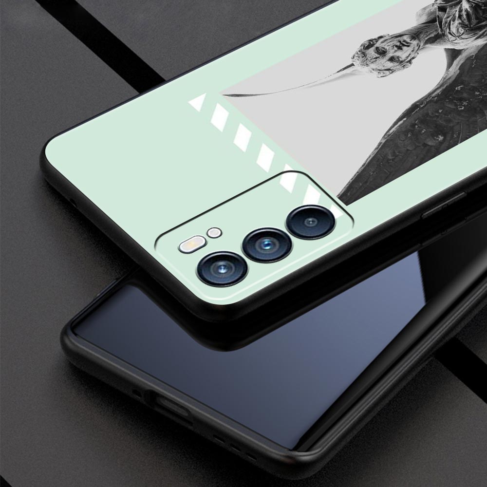 Cartoon Statue Abstract Art Phone Case For Oppo A17 A31 A54 A57 A78 A79 A98 Find X5 X6 Reno 6 7 8 10 11 12 13 F Pro 5G Soft TPU