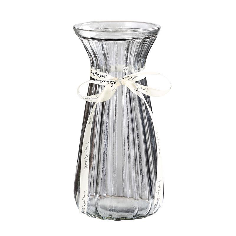 Colored Glass Vase with Free Shipping - Hydroponic, Transparent, Cinched Waist Design for Fresh or Dry Flowers