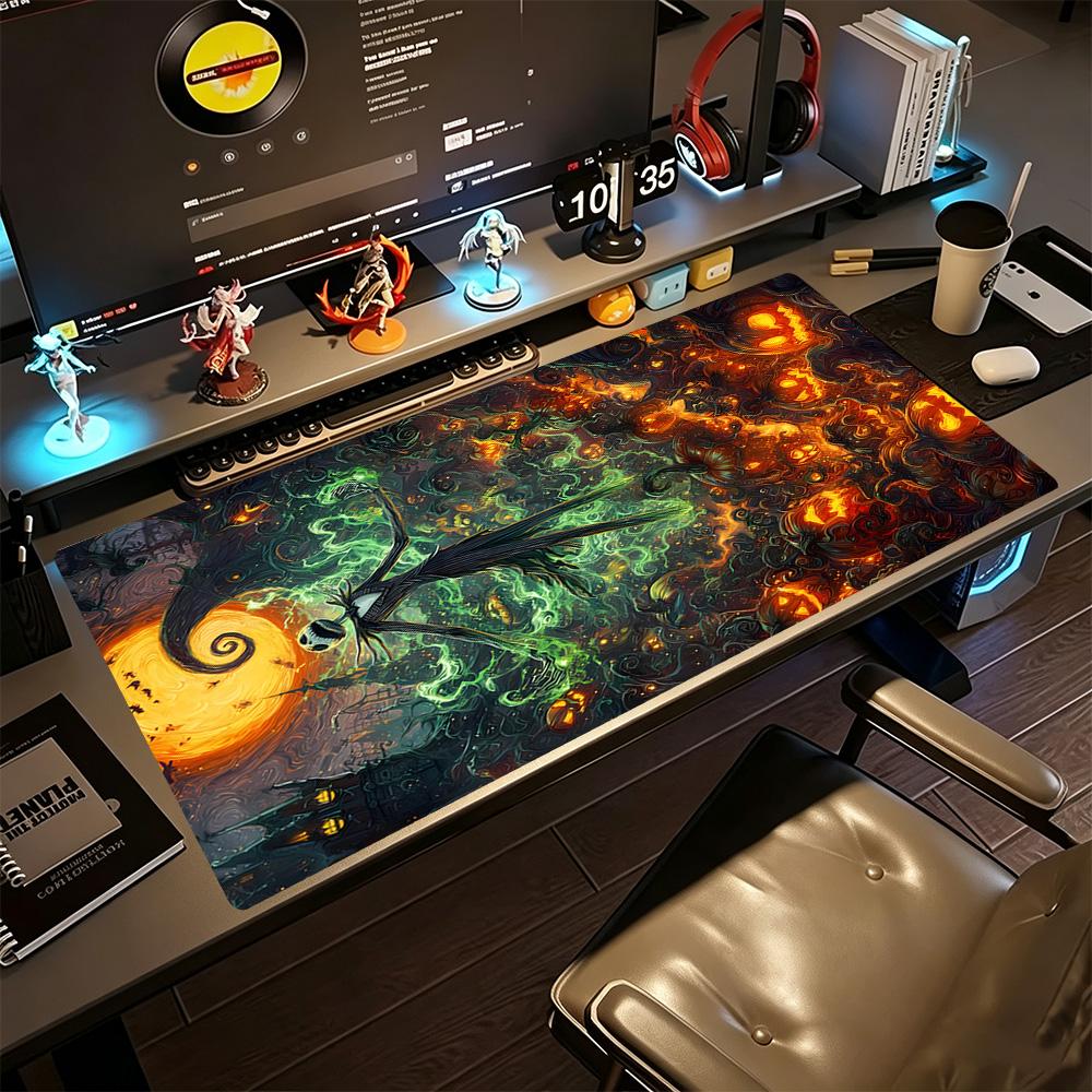 Jack Skellington Large Mouse Pad Keyboard Pad Computer Desk Keyboard Mat Non-Slip Rubber Bottom Perfect Gift for Gamers And Professionals