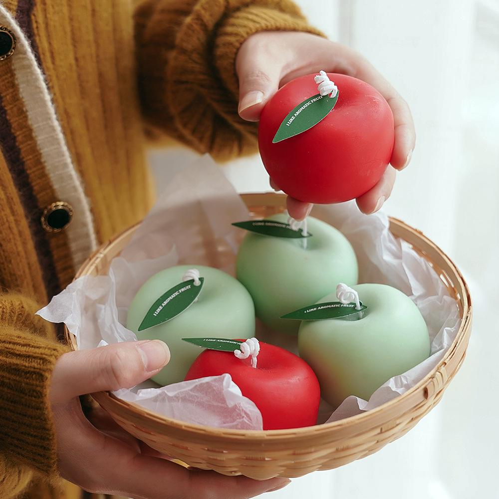 Apple Scented New Year Candle Ornament - Handcrafted Souvenir Gift