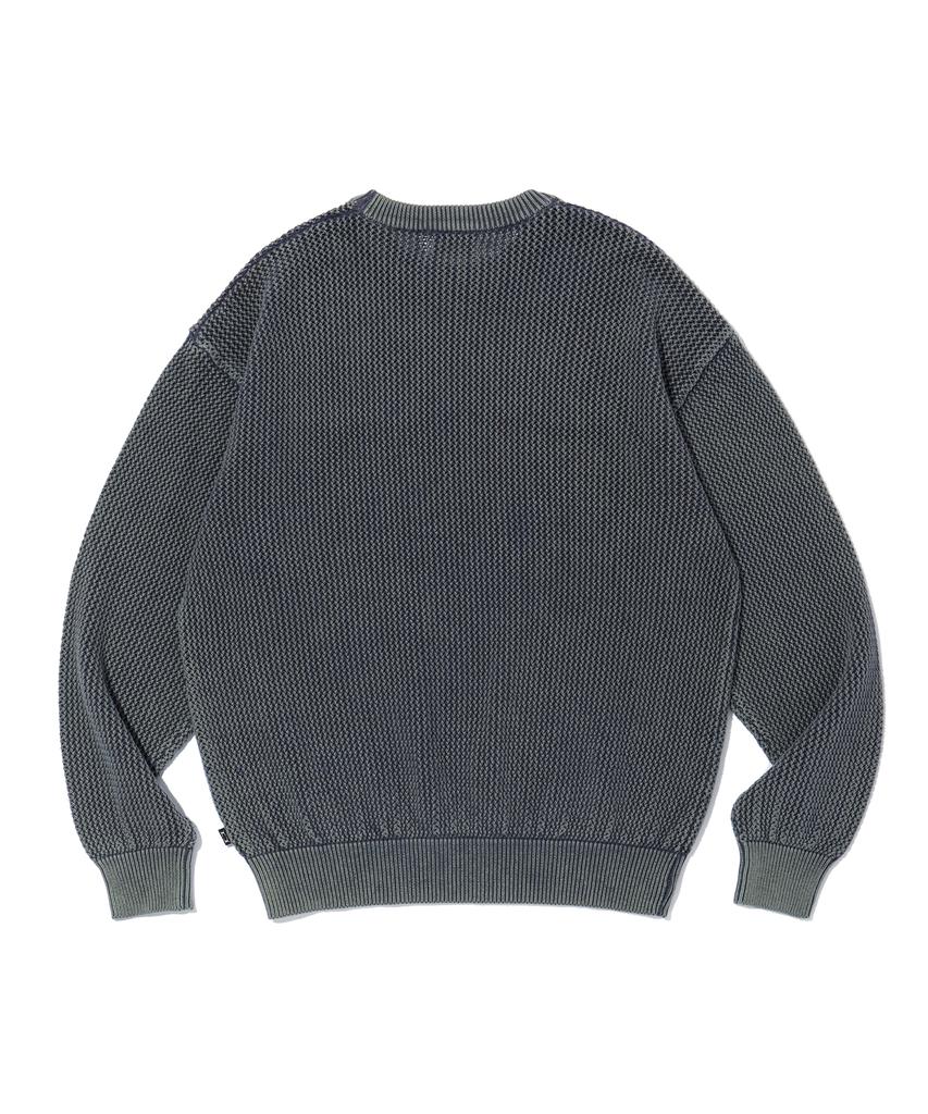 CRITIC Wormhole Logo Natural Dyeing Mesh Knit Charcoal