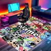 Custom Name Personalized Dandy's World Print Carpet, Versatile Home Decor Rug, for Playroom, Apartment, Balcony, Entryway, Hallway Gift