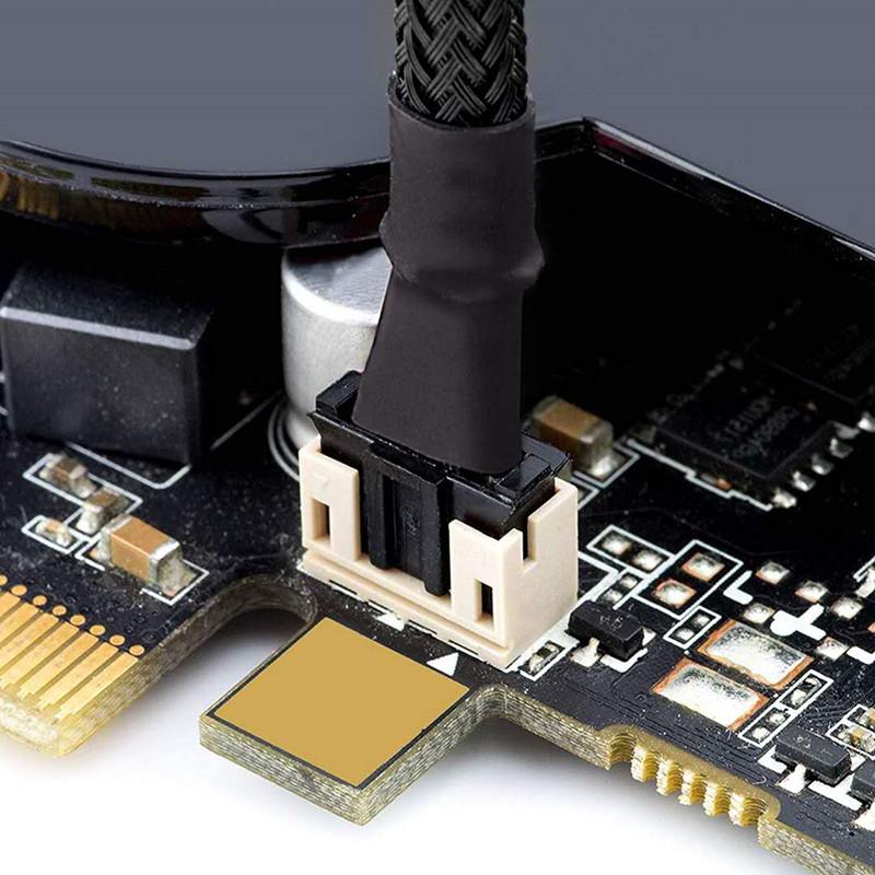 Angitu PC Graphic Card PH2.0 4Pin to Normal PWM 3Pin/4Pin Fan Adapter Cables Mini 4Pin GPU 1x 2x PWM Cable-10cm
