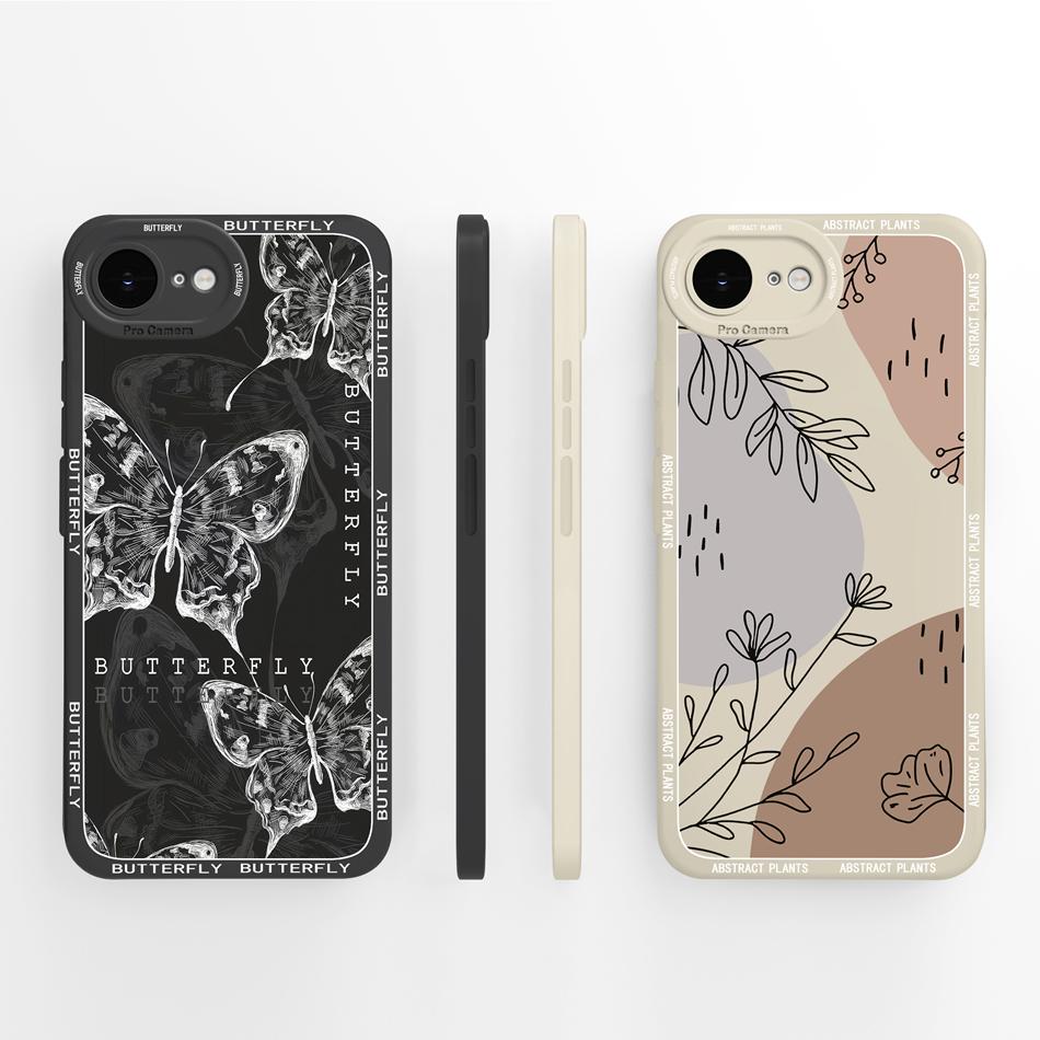 For iPhone 16E Phone Case Cute Panda Couple Funda For iPhone SE 2025 Camera Protection Back Cover Soft Liquid Silicone Protector