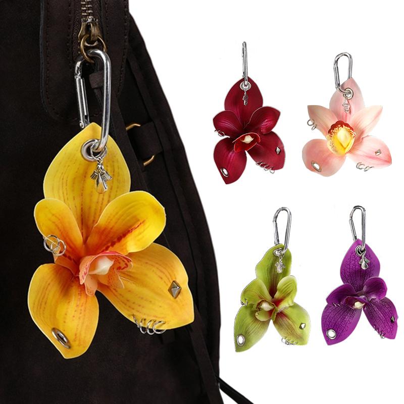 Women Girls Handicrafts Chic Alloy Flower Art Artificial Flower Decorative Simulated Orchid Gift 5 Colors