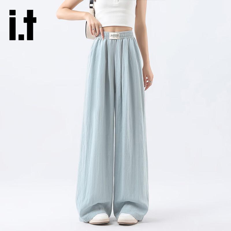 I.T by Izzue Women's Linen Blend High-Waist Wide-Leg Pants