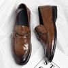 Flat Bottomed Business Men's Loafers Comfortable Gentleman Daily Style Work or Business Office Adult Luxury Leather Shoes