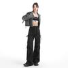 Salopette spessa autunnale e invernale da donna Pantaloni casual autunnali da donna Pantaloni a gamba larga autunnali da donna Pantaloni autunnali con coulisse elastica da donna