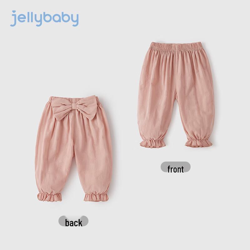JELLYBABY Girls  3D Bowknot Summer Sports Cuffed Pants 35