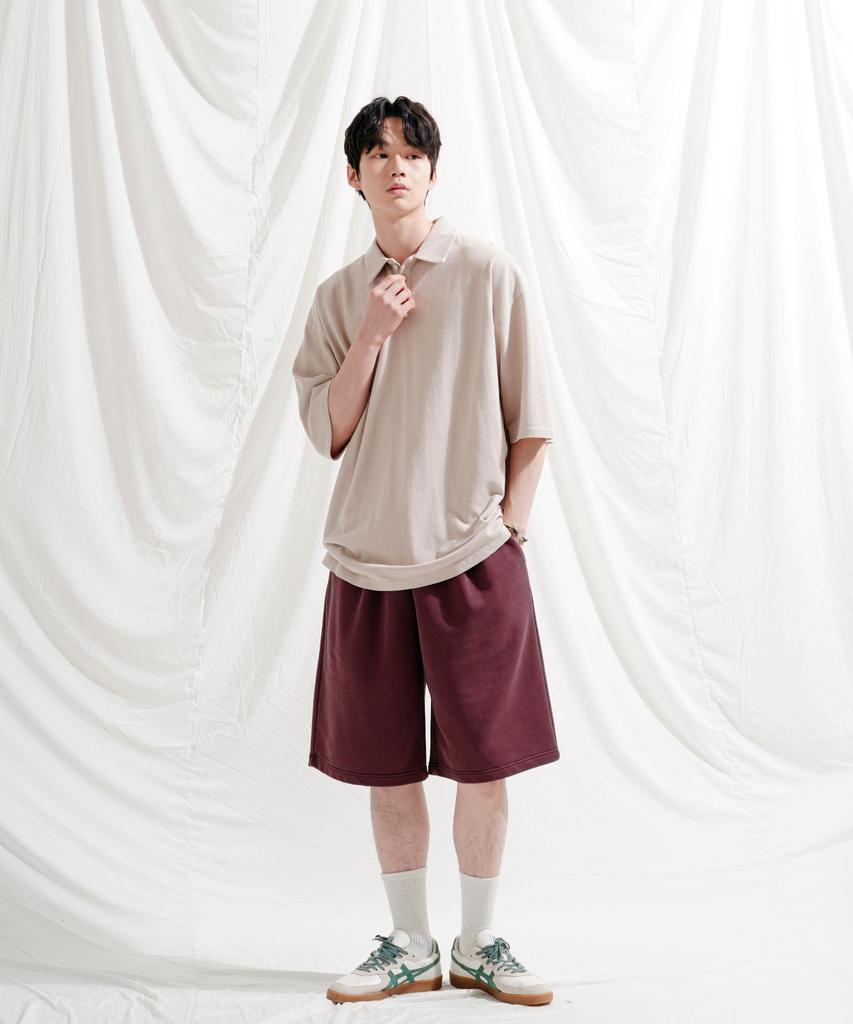 JEMUT Flash Summer Pigment Half Pants Burgundy Sosp2563