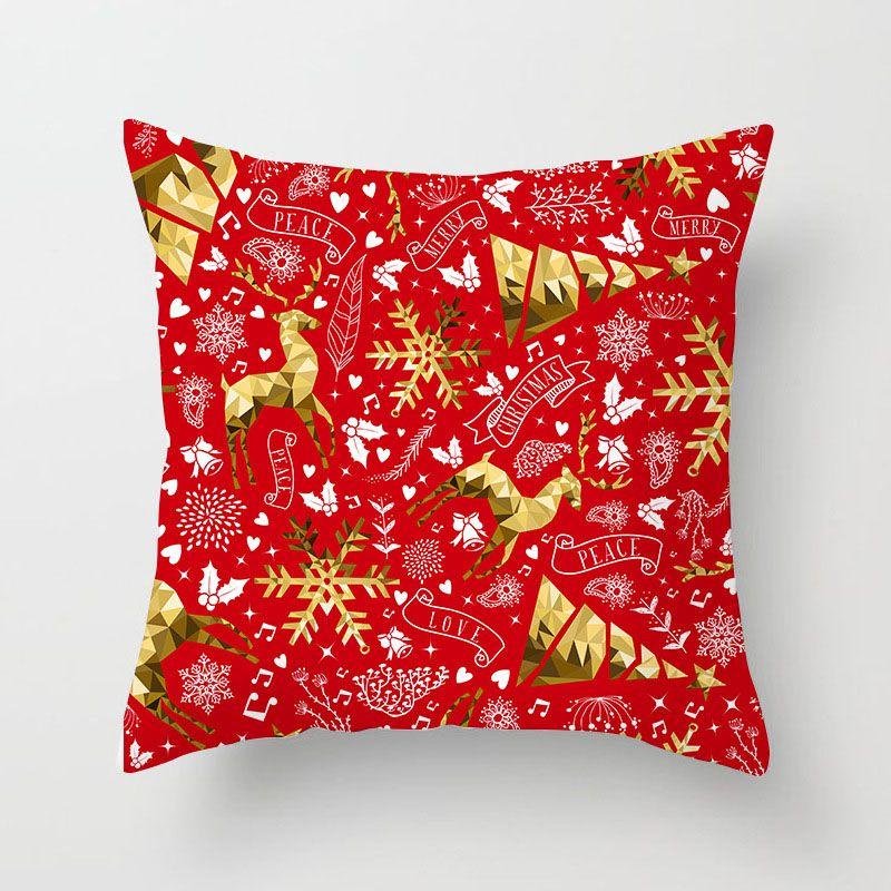 Super Soft Red And White Christmas Pillow Case For Stylish Home Decoration