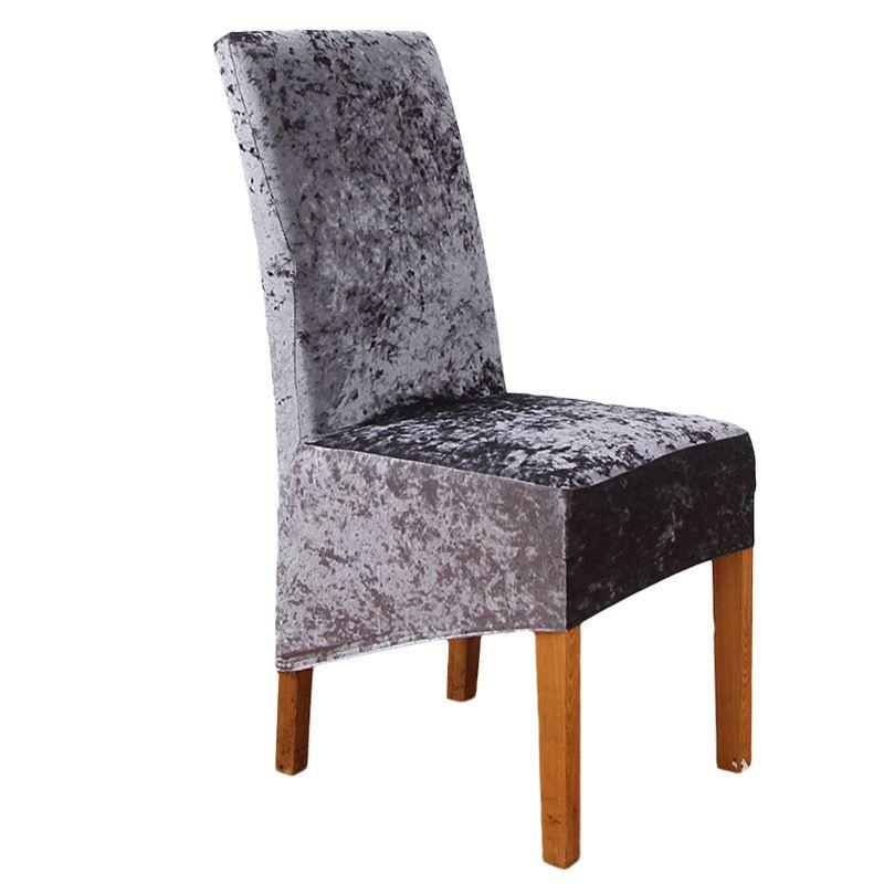 Stylish Crushed Velvet Dining Chair Covers With Secure Fit And Quick Recovery Stretch