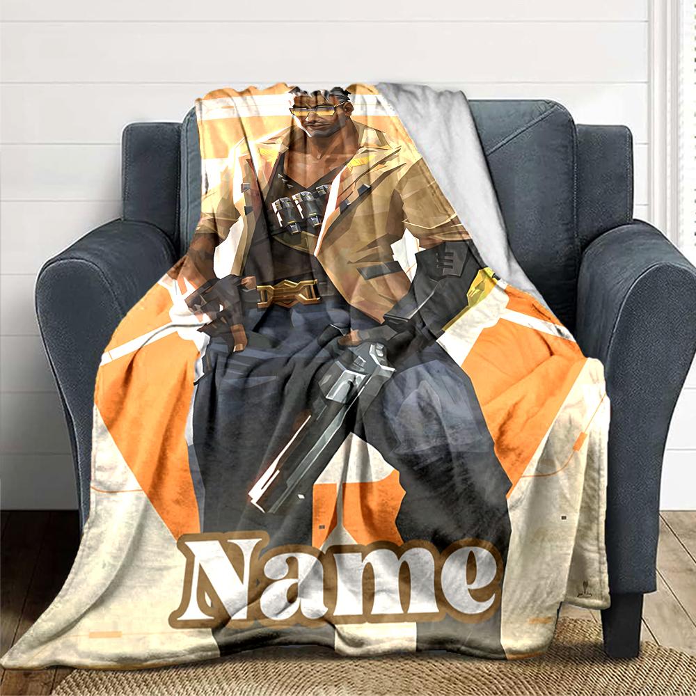 Custom Name Arsenal Roses Artwork Blanket for Couch & Bed, Plush Cozy Fuzzy Blanket Super Soft & Warm Blankets for Fall and Winter. 0908169