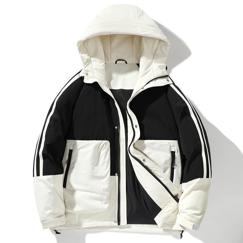 Men's winter new fashion medium and long warm down jacket for men and teenagers thick hooded comfortable couple coat