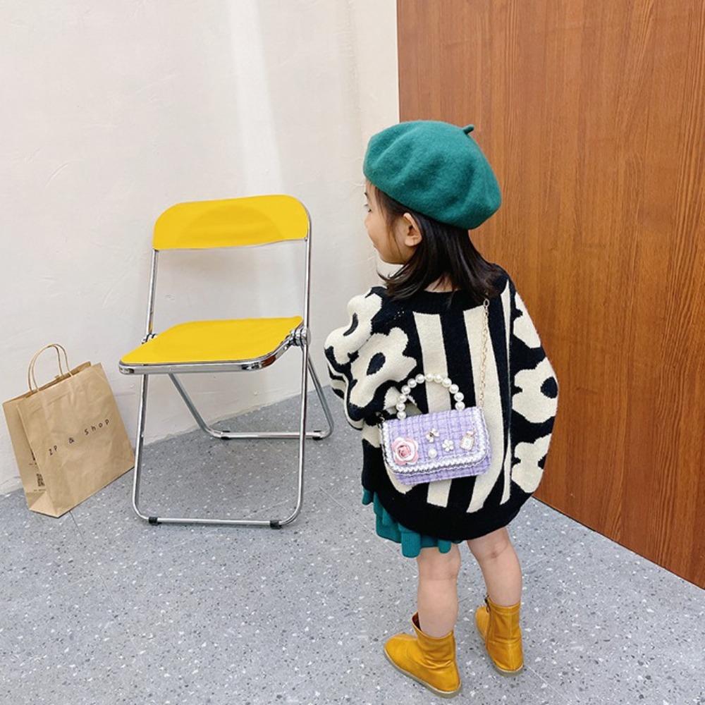 Blumen Dekoration Umhängetaschen Mini Kinderhandtasche Neue Umhängetasche Mädchen