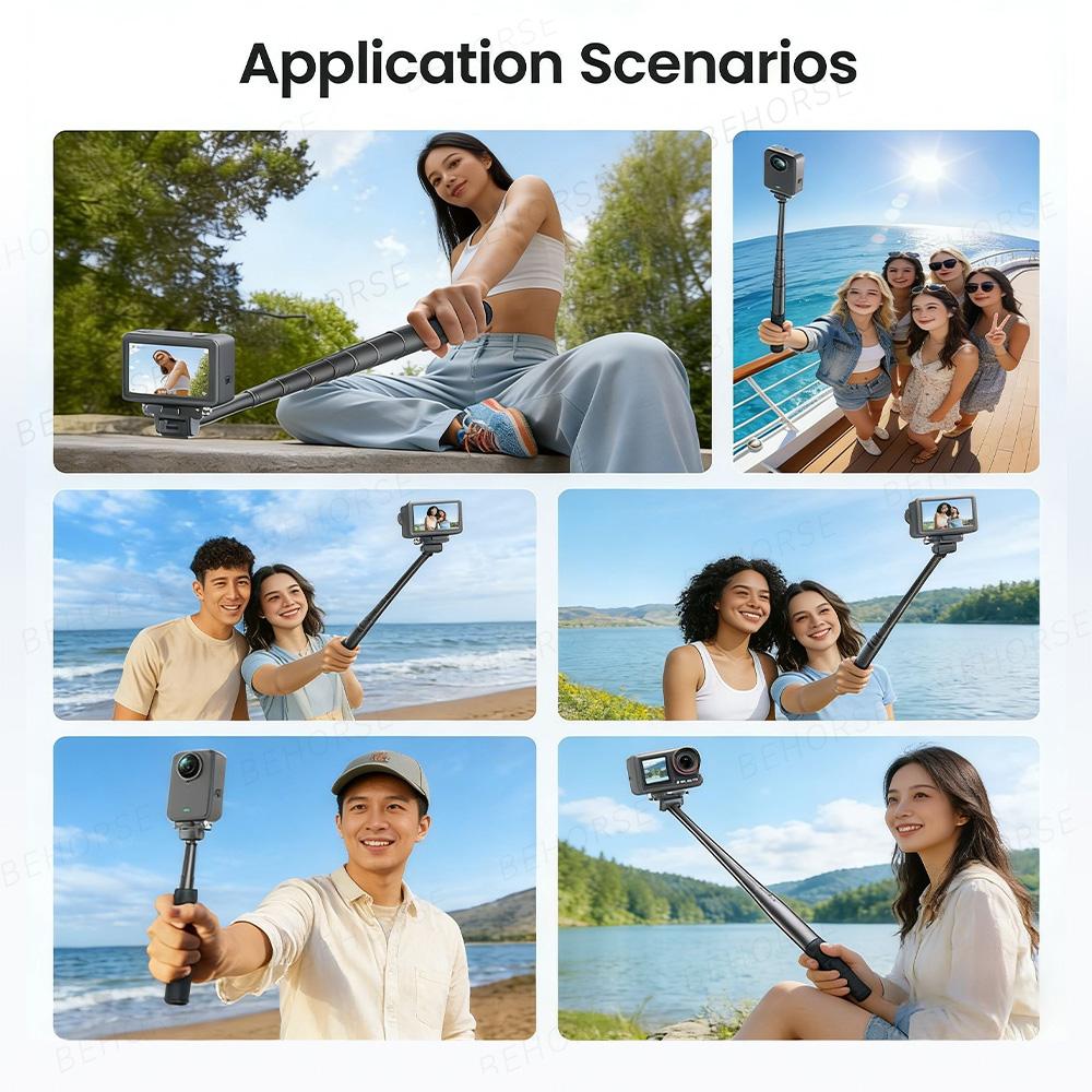 Magnetic Quick-Release Selfie Stick For DJI OSMO 360 1.2M Adjustable Tripod For DJI Osmo 360/Action 5 Pro/4/3 Camera Accessories
