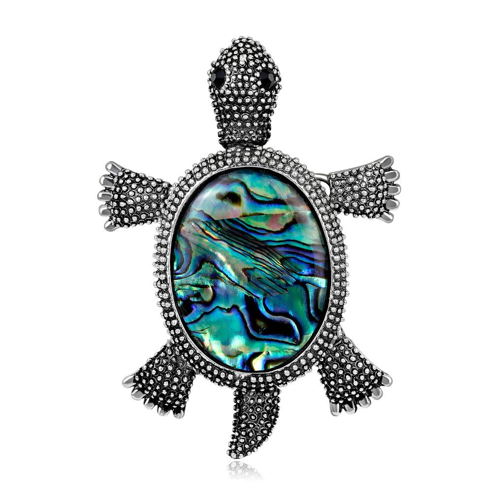 Vintage Rhinestone Cute Cartoon Turtle Brooch, Men's and Women's Clothing Accessories Brooch Pendant Party Jewelry Gifts