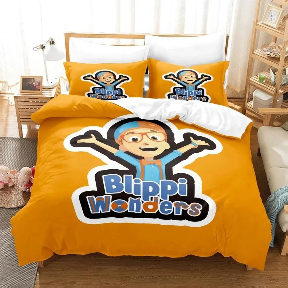 Blipi Wonders 3D Printed Duvet Case Pillowcase Bedding Set Twin Full Queen King Size for Kids Bedroom Decor