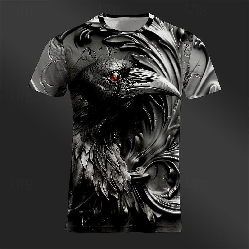 Men's T-Shirts Retro Animal Street 3d Print Short Sleeves Vintage Top T Shirt For Men Clothing Oversized Shirt Tee Summer T-Shirts Men’s
