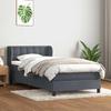 Box Spring Bed with Mattress Dark Gray 80 x 220 cm Velvet