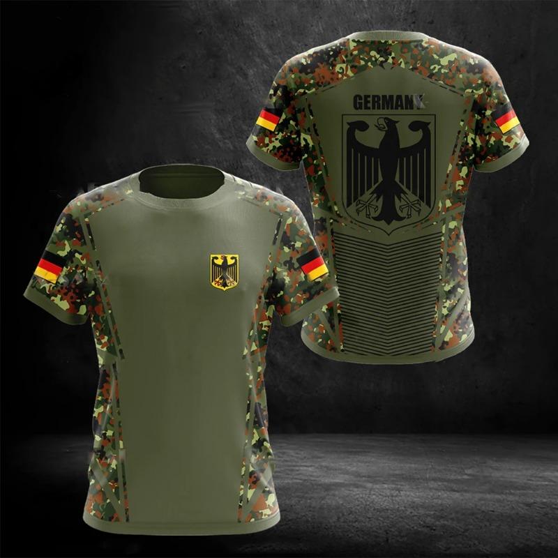 Fashionable and Lnteresting Germany Pictures For Men's T-Shirts Trend Digital Printing Casual Round Neck Short Sleeved