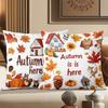 Autumn Themed Cushions With Fox Squirrel Pumpkin Polyester pillowcase, sofa decorative cushion cov Headboard Pillow