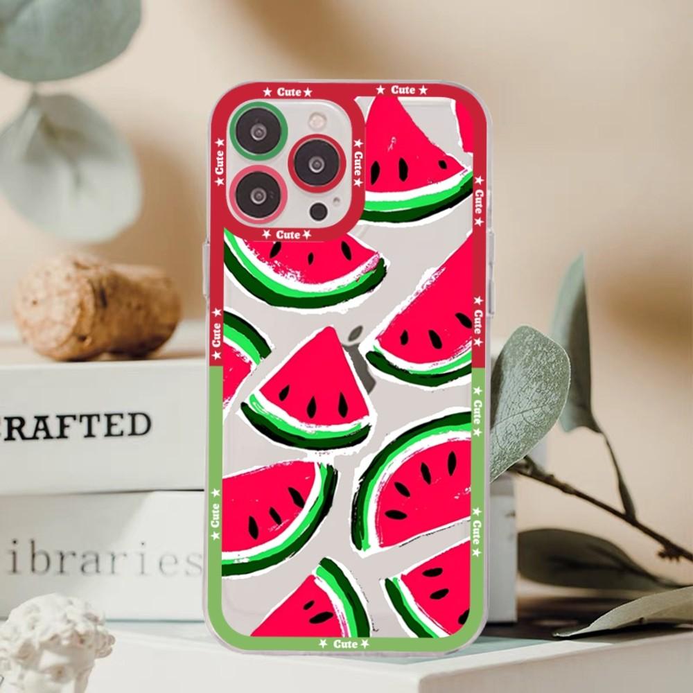 Watermelon Pattern Phone Case For Samsung S 20 21 22 23 Lite Plus Ultra Clear Mobile Cover Funda
