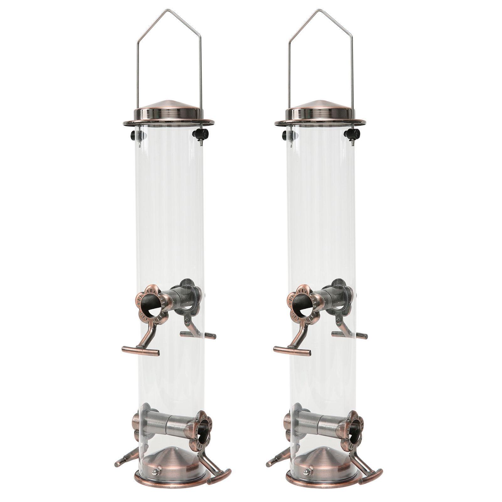 

Outdoor Hanging Metal Bird Feeder - 430 Stainless Steel Bird Cage Round прозорий