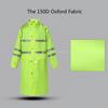 Rain Jacket High Visibility Workwears Safety Concealed Hood Fluorescent Flashing Hooded Long Length Waterproof Work Coat