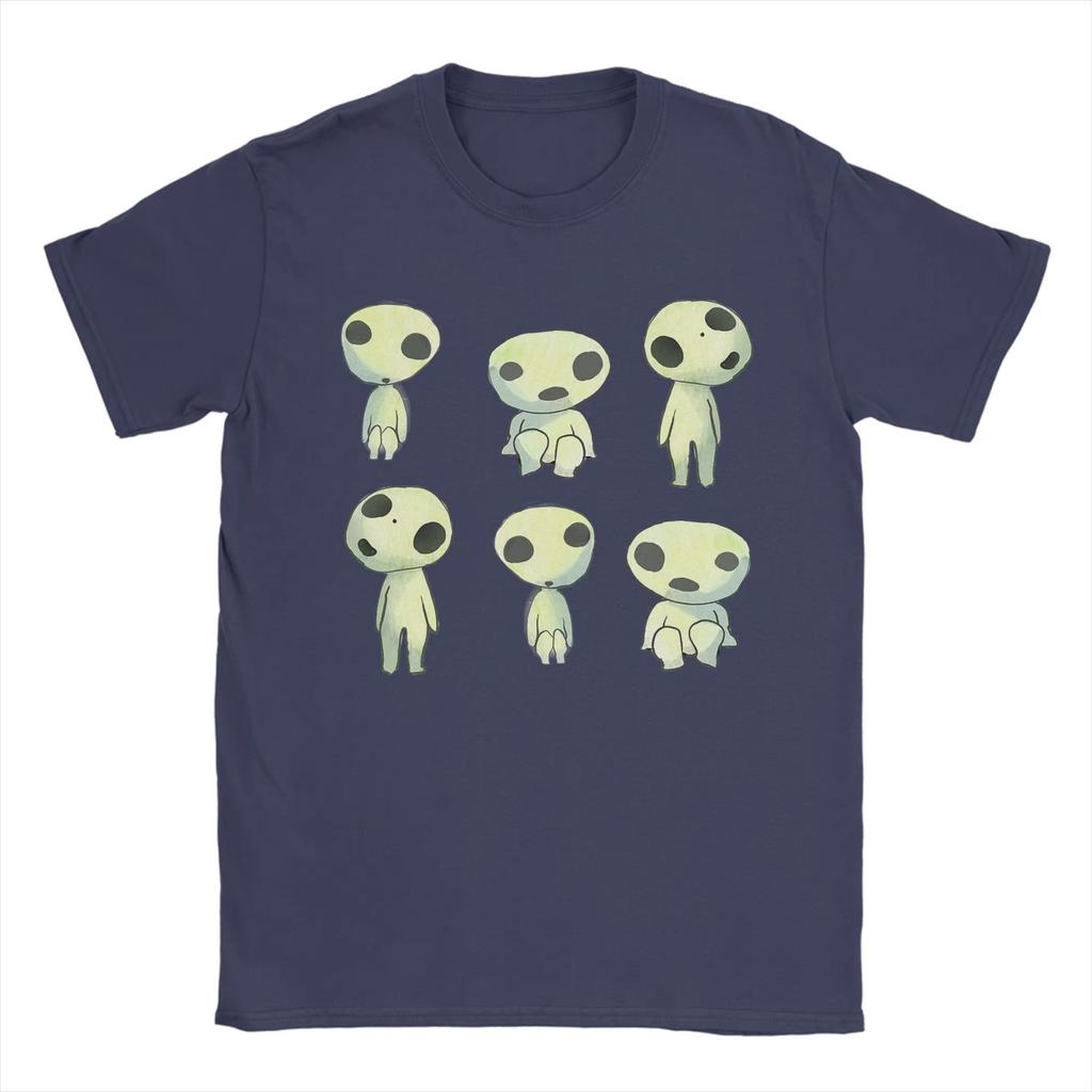 Princessed Kodama Mononoked TShirt Vintage Cotton Tee Shirt Round Neck Short Sleeve T Shirt Unique Clothes Yk Clothes
