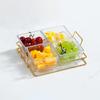 Nordic Acrylic Hammered Snack & Fruit Platter with Iron Stand