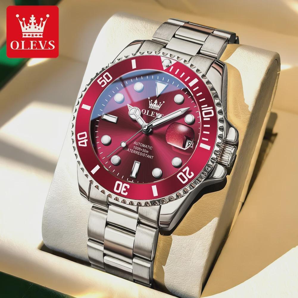 OLEVS Orologio Meccanico da Uomo Lusso Business Impermeabile Luminoso Automatico Classico Orologi da Polso Eleganti da Uomo