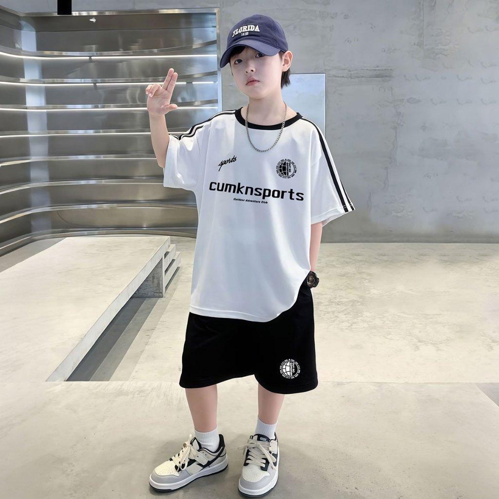 Children's fashion suit casual men's short sleeved and shorts breathable