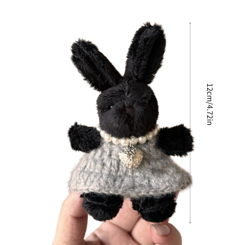 Fashion Cute Plush Rabbit Charm Keychains Pendant Hanging Ornament Keyring Backpack Decoration Jewelry for Women Girls